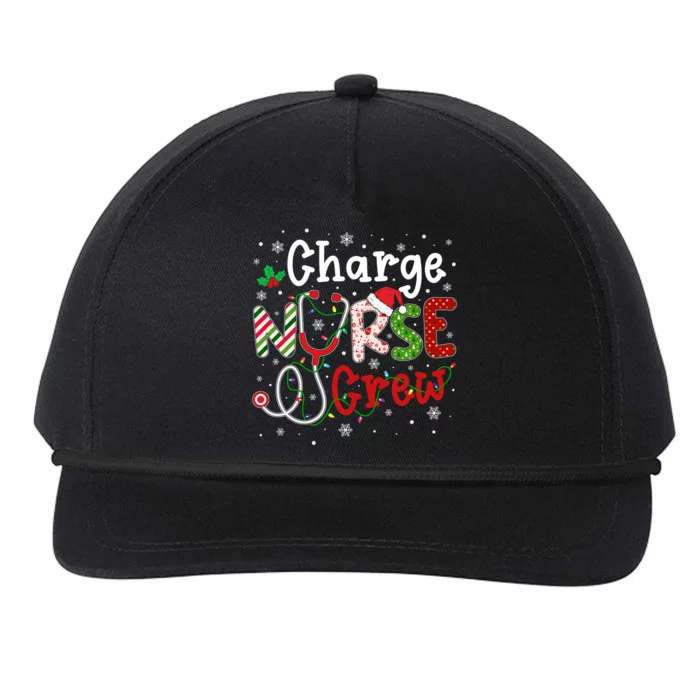 Charge Christmas Nurse Crew Funny Nursing Christmas Pattern Gift Snapback Five-Panel Rope Hat