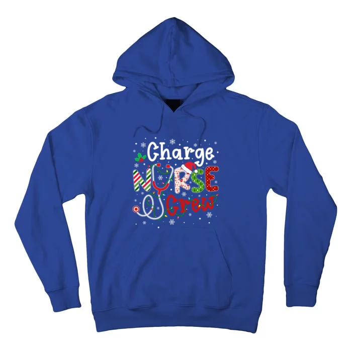 Charge Christmas Nurse Crew Funny Nursing Christmas Pattern Gift Tall Hoodie