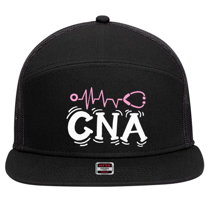 Cna Certified Nursing Assistant 7 Panel Mesh Trucker Snapback Hat