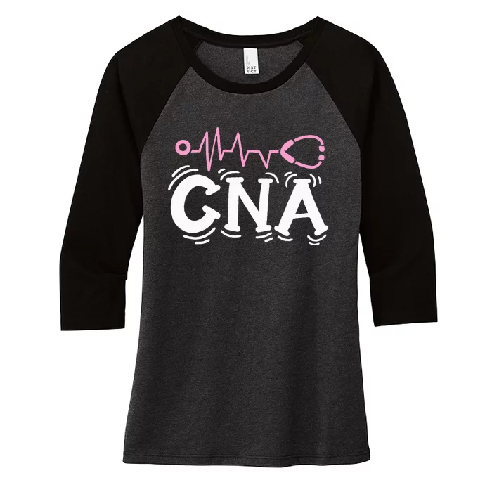 Cna Certified Nursing Assistant Women's Tri-Blend 3/4-Sleeve Raglan Shirt