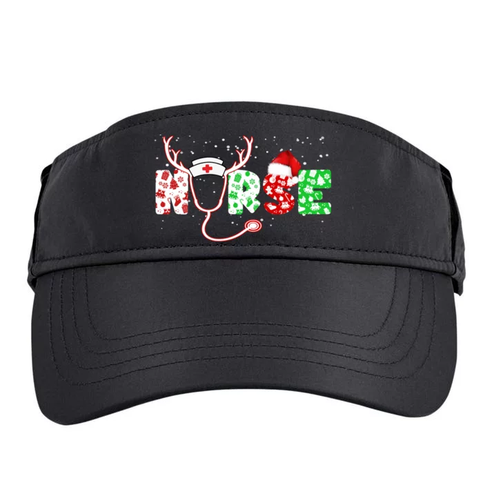 Cute Christmas Nurse Logo Adult Drive Performance Visor