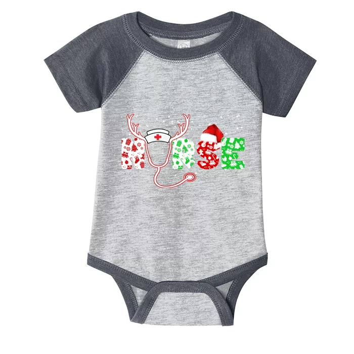 Cute Christmas Nurse Logo Infant Baby Jersey Bodysuit