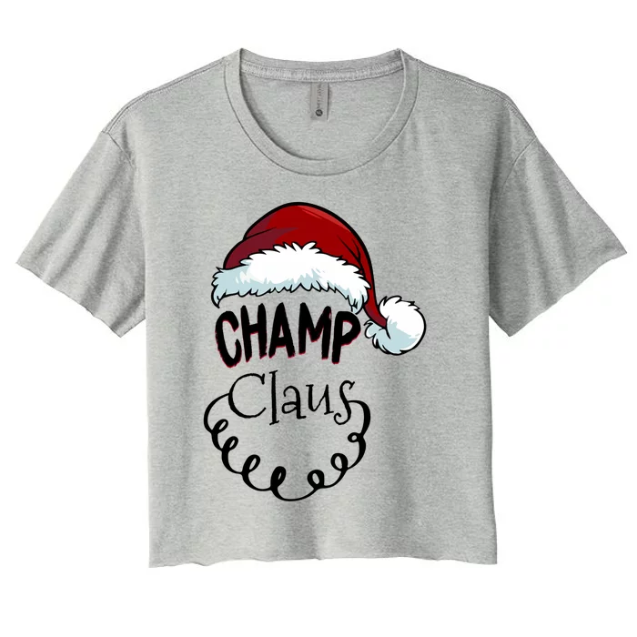 Champ Claus New Christmas Santa Claus Gift Women's Crop Top Tee