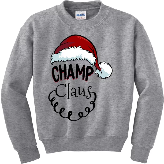 Champ Claus New Christmas Santa Claus Gift Kids Sweatshirt