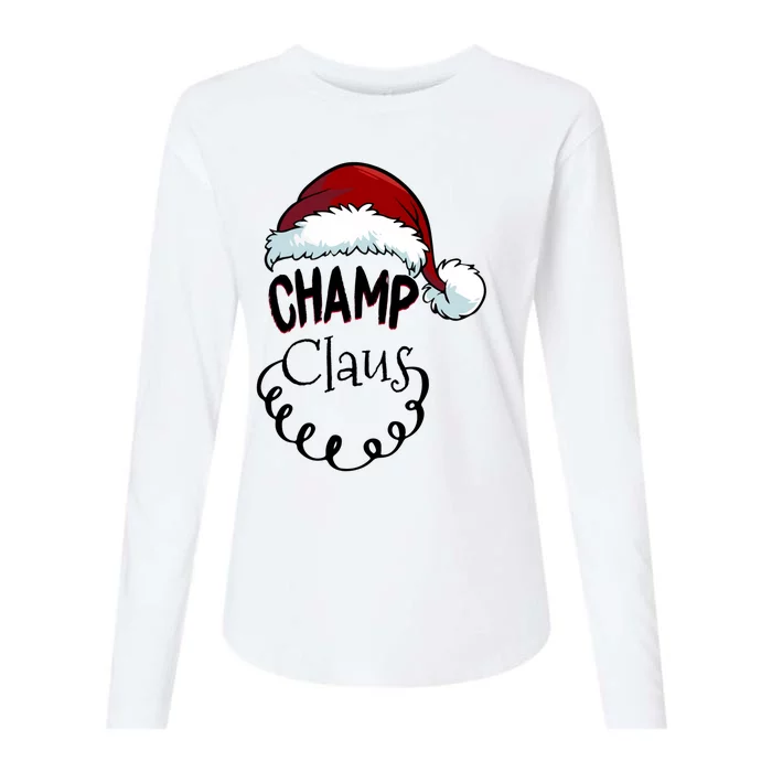 Champ Claus New Christmas Santa Claus Gift Womens Cotton Relaxed Long Sleeve T-Shirt