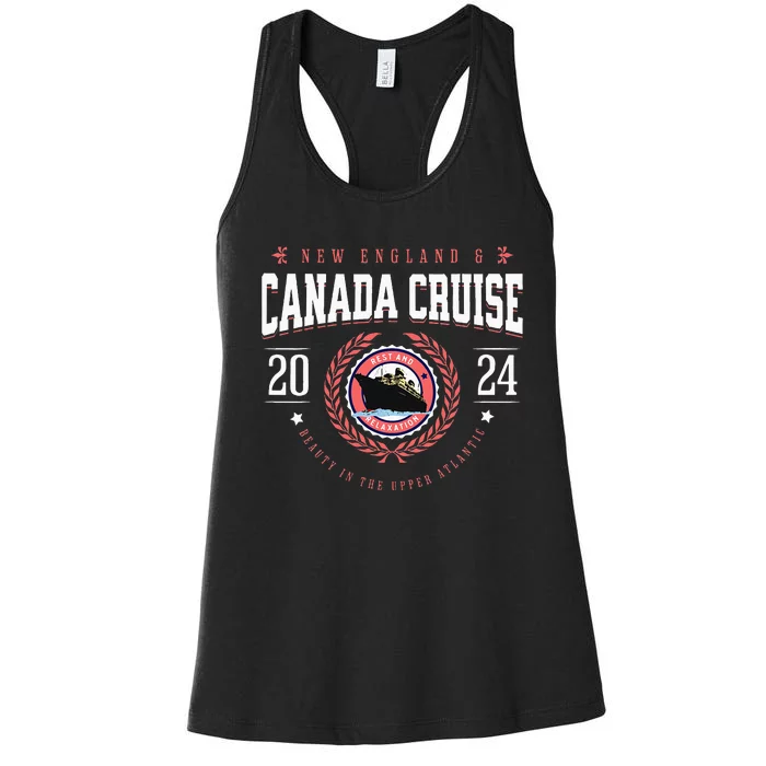 Canada Cruise New England Cruise Vacation Souvenir 2024 Women's Racerback Tank