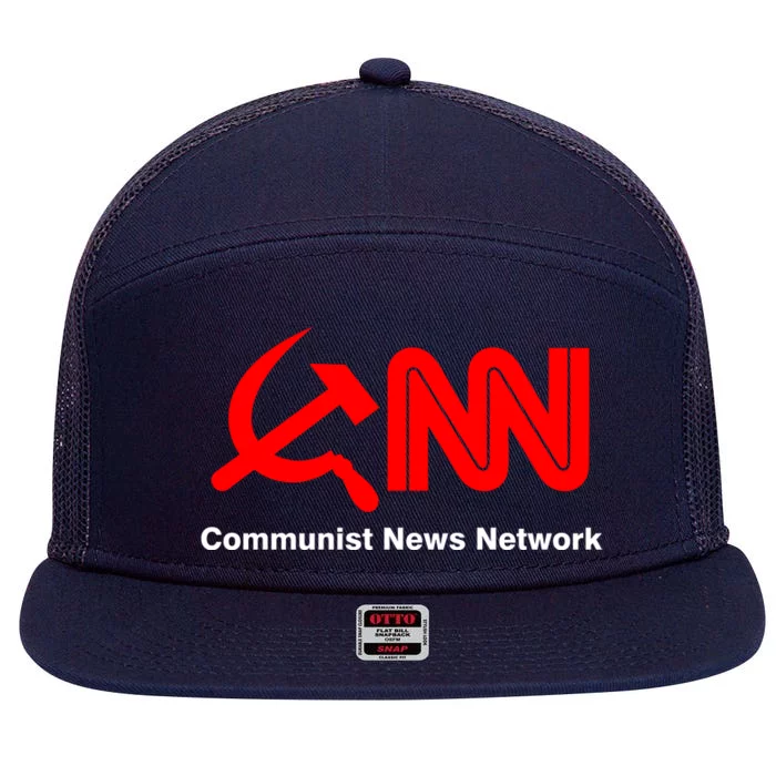 CNN Communist News Network 7 Panel Mesh Trucker Snapback Hat