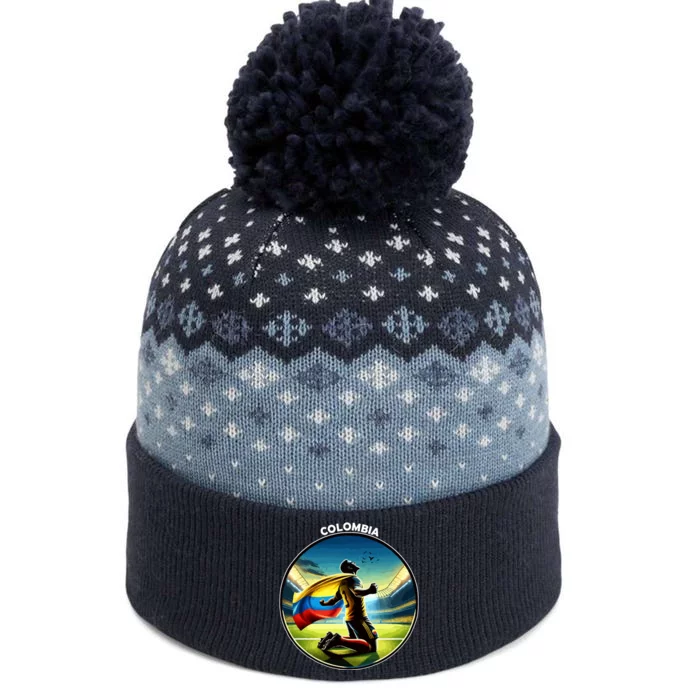 Cool Colombia National Soccer Team With Flag The Baniff Cuffed Pom Beanie