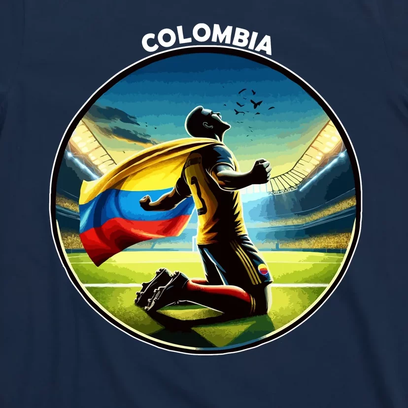 Cool Colombia National Soccer Team With Flag T-Shirt