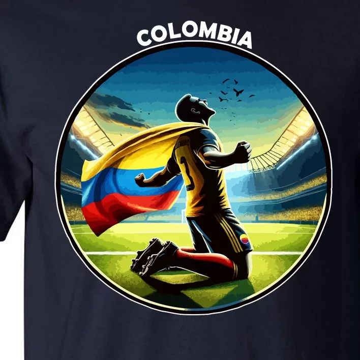 Cool Colombia National Soccer Team With Flag Tall T-Shirt