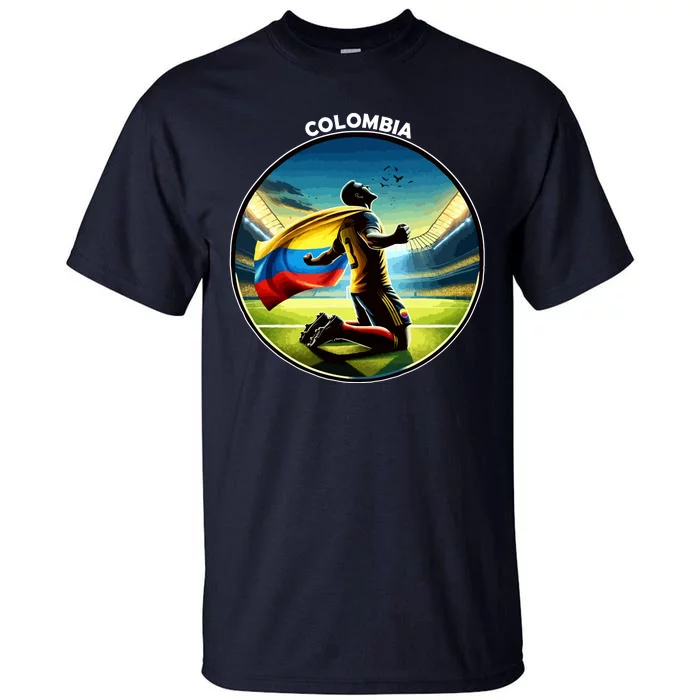 Cool Colombia National Soccer Team With Flag Tall T-Shirt