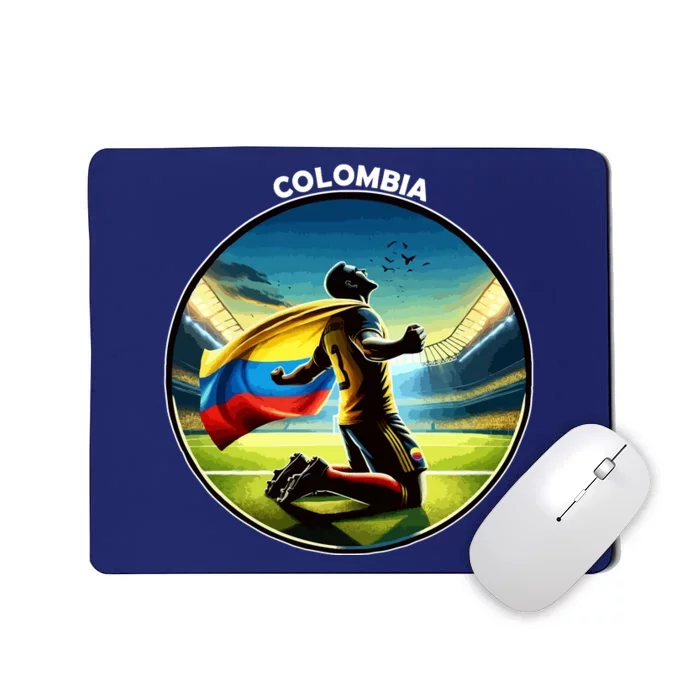 Cool Colombia National Soccer Team With Flag Mousepad