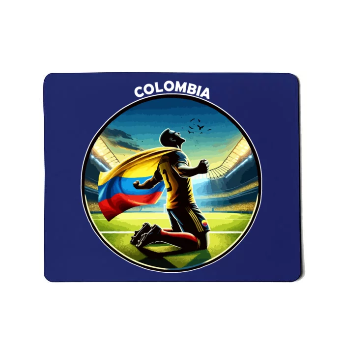 Cool Colombia National Soccer Team With Flag Mousepad