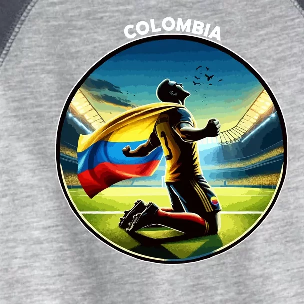 Cool Colombia National Soccer Team With Flag Toddler Fine Jersey T-Shirt