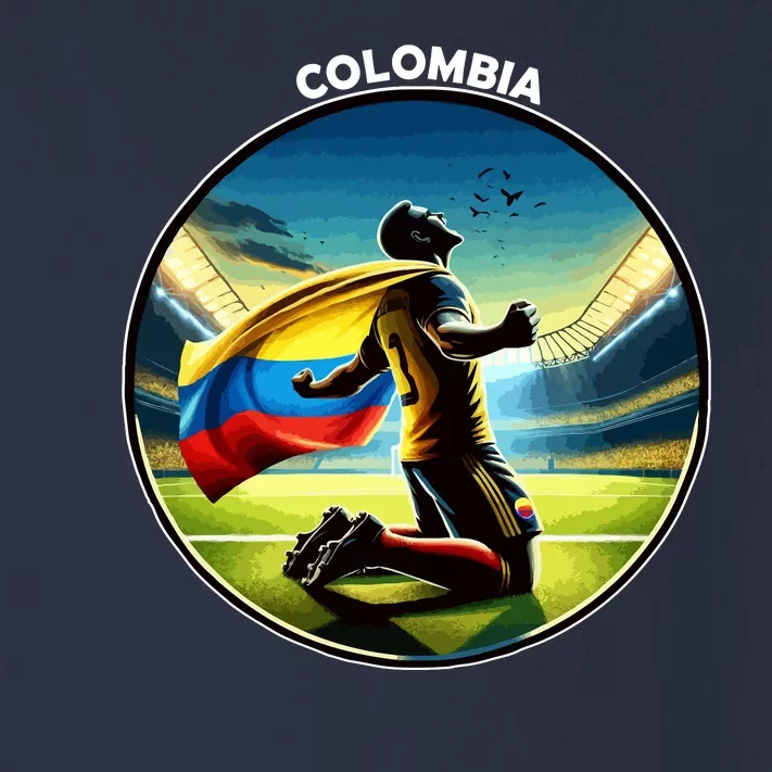 Cool Colombia National Soccer Team With Flag Toddler Long Sleeve Shirt