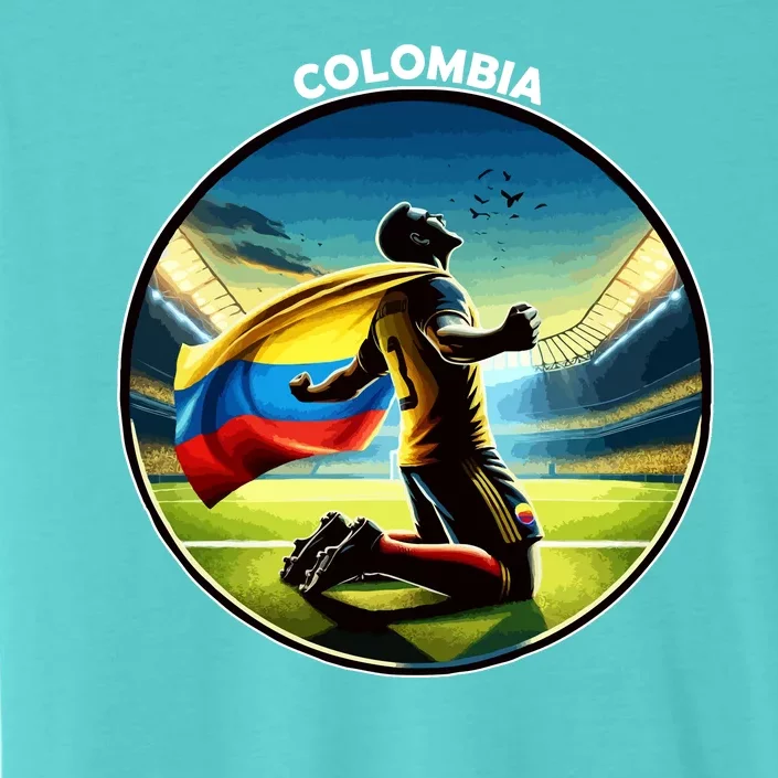 Cool Colombia National Soccer Team With Flag ChromaSoft Performance T-Shirt