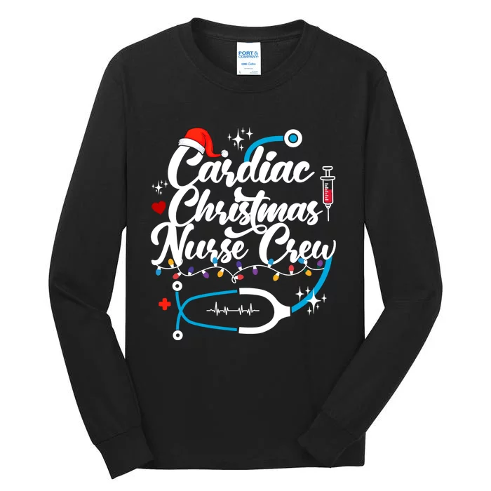 Cardiac Christmas Nurse Crew Holiday Season Tall Long Sleeve T-Shirt