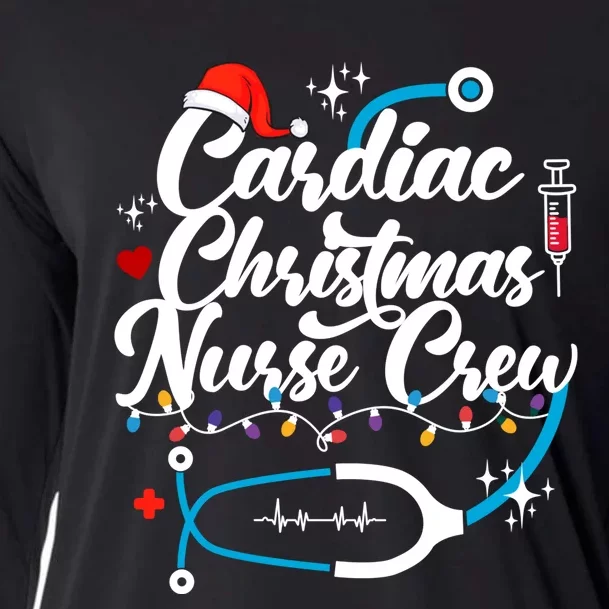 Cardiac Christmas Nurse Crew Holiday Season Cooling Performance Long Sleeve Crew