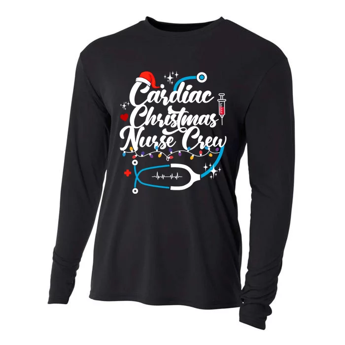 Cardiac Christmas Nurse Crew Holiday Season Cooling Performance Long Sleeve Crew