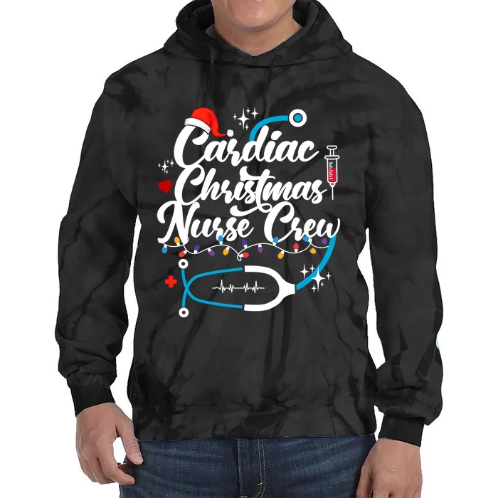 Cardiac Christmas Nurse Crew Holiday Season Tie Dye Hoodie