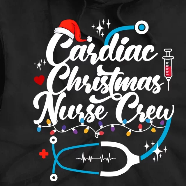 Cardiac Christmas Nurse Crew Holiday Season Tie Dye Hoodie