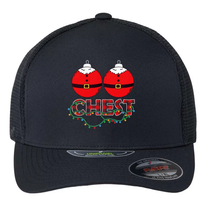 Chestnuts Chest Nuts Christmas Matching Christmas Couples Flexfit Unipanel Trucker Cap