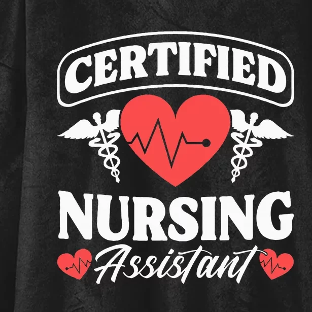 Cna Certified Nursing Assistant Certified Nursing Assistant Hooded Wearable Blanket