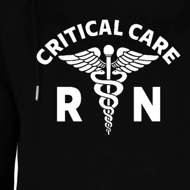 Critical Care Nursing Department Icu Rn Critical Care Nurse Womens Funnel Neck Pullover Hood