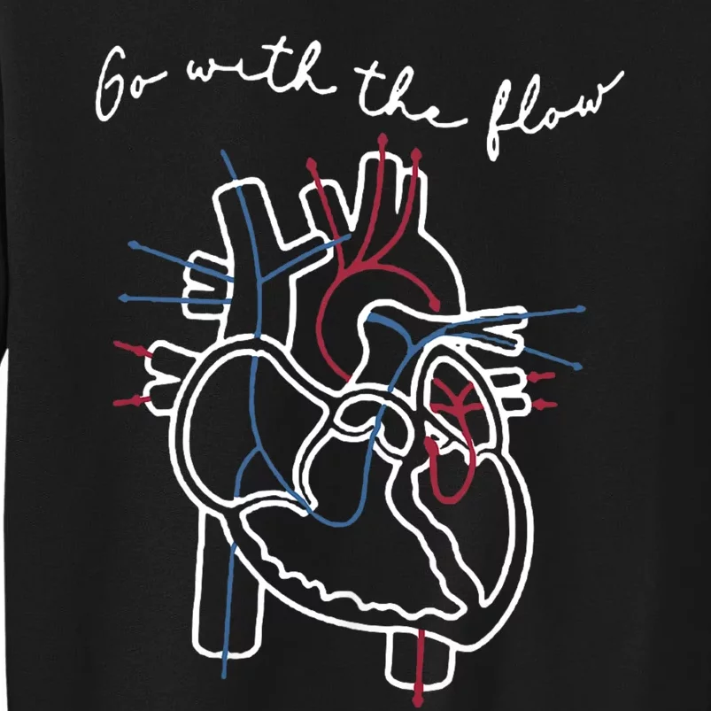 Cvicu Cardiac Nurse Anatomy Cardiology Human Heart Flow Tall Sweatshirt