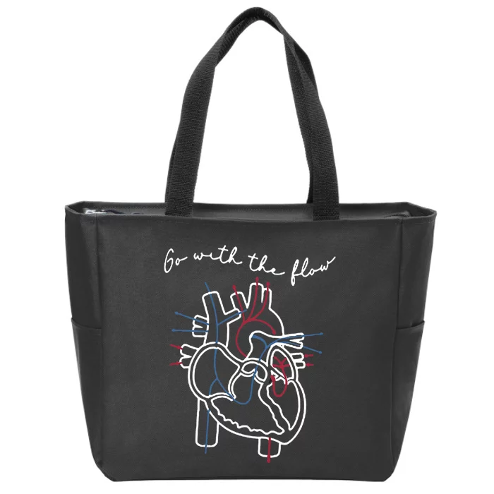 Cvicu Cardiac Nurse Anatomy Cardiology Human Heart Flow Zip Tote Bag