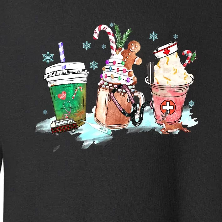 Christmas Coffee Nurse Toddler Sweatshirt