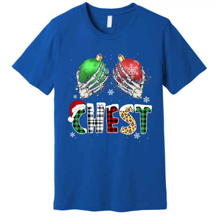 Christmas Chest Nuts Chestnuts Xmas Couple Matching Costume Gift Premium T-Shirt