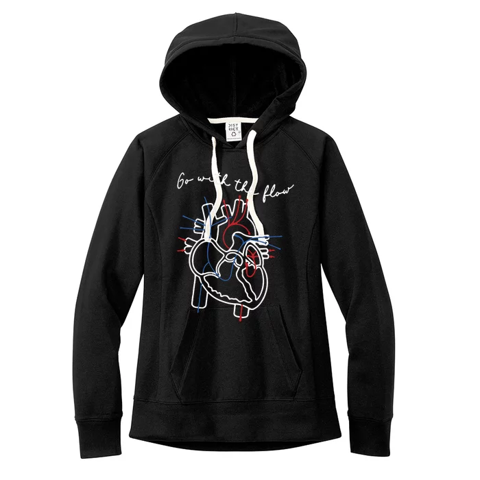 Cvicu Cardiac Nurse Heart Flow Anatomy Women's Fleece Hoodie