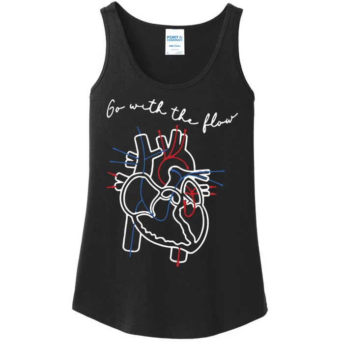 Cvicu Cardiac Nurse Heart Flow Anatomy Ladies Essential Tank