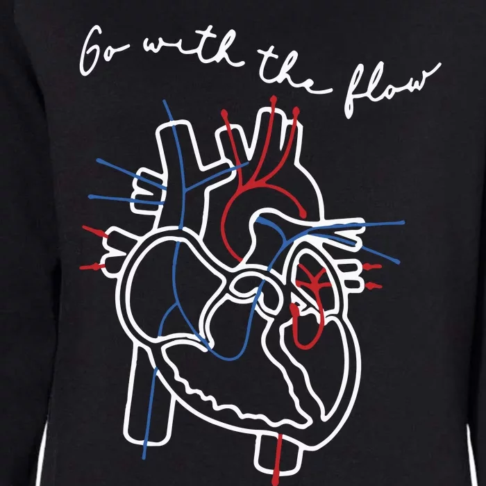 Cvicu Cardiac Nurse Heart Flow Anatomy Womens California Wash Sweatshirt