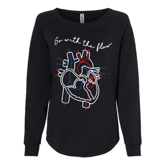 Cvicu Cardiac Nurse Heart Flow Anatomy Womens California Wash Sweatshirt