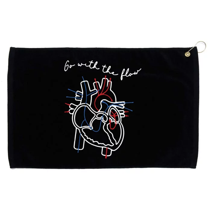 Cvicu Cardiac Nurse Heart Flow Anatomy Grommeted Golf Towel