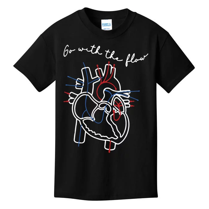 Cvicu Cardiac Nurse Heart Flow Anatomy Kids T-Shirt