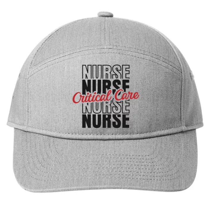 Critical Care Nurse Gift 7-Panel Snapback Hat