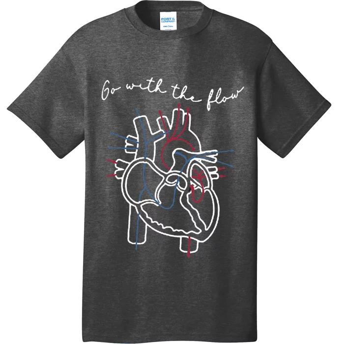 Cvicu Cardiac Nurse Anatomy Cardiology Human Heart Flow T-Shirt