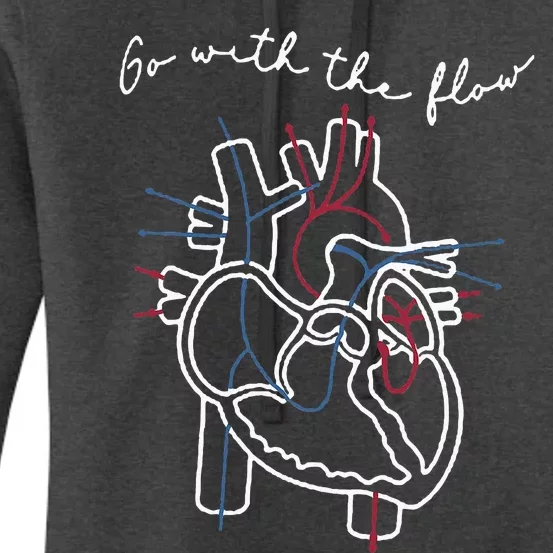 Cvicu Cardiac Nurse Anatomy Cardiology Human Heart Flow Women's Pullover Hoodie