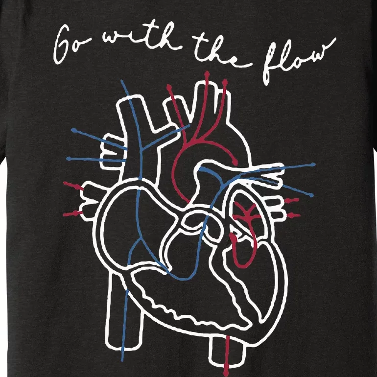 Cvicu Cardiac Nurse Anatomy Cardiology Human Heart Flow Premium T-Shirt