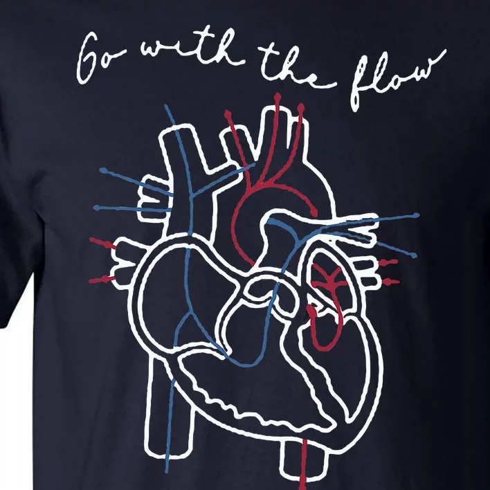 Cvicu Cardiac Nurse Anatomy Cardiology Human Heart Flow Tall T-Shirt