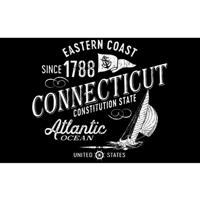 Connecticut Ct Nautical Sailing Design Bumper Sticker