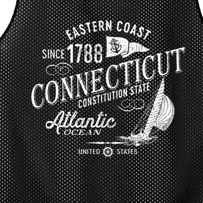 Connecticut Ct Nautical Sailing Design Mesh Reversible Basketball Jersey Tank