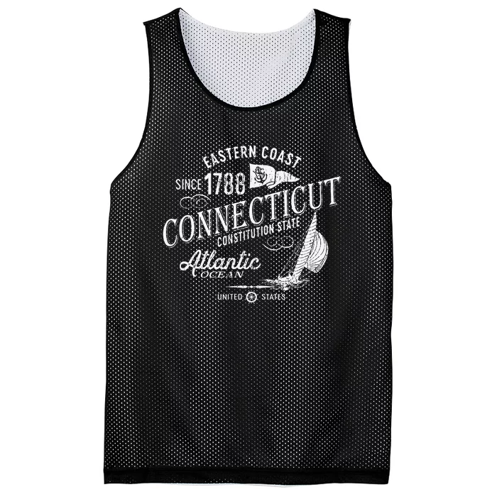 Connecticut Ct Nautical Sailing Design Mesh Reversible Basketball Jersey Tank