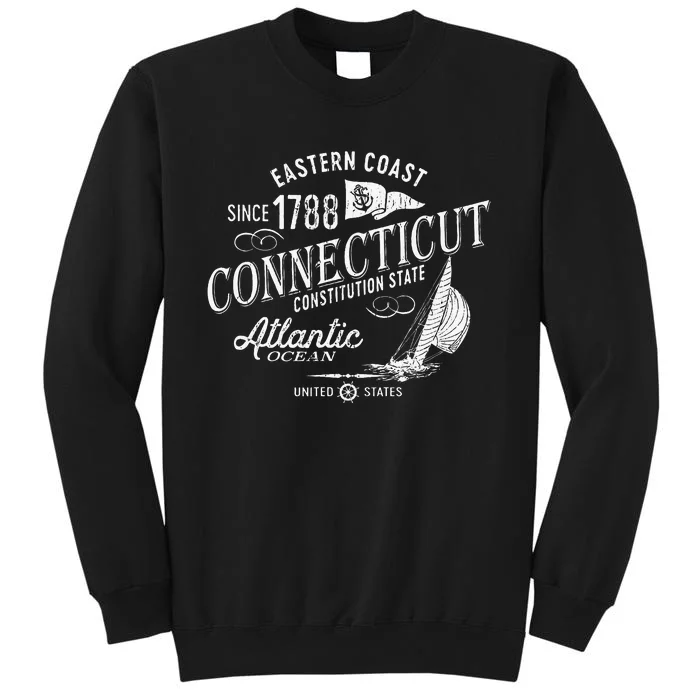 Connecticut Ct Nautical Sailing Design Tall Sweatshirt