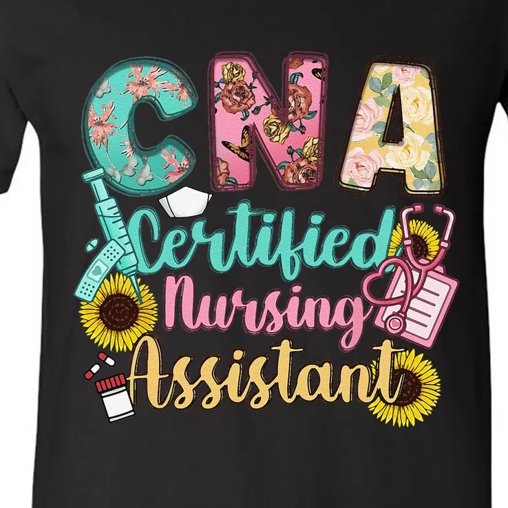 CNA Certified Nursing Assistant V-Neck T-Shirt