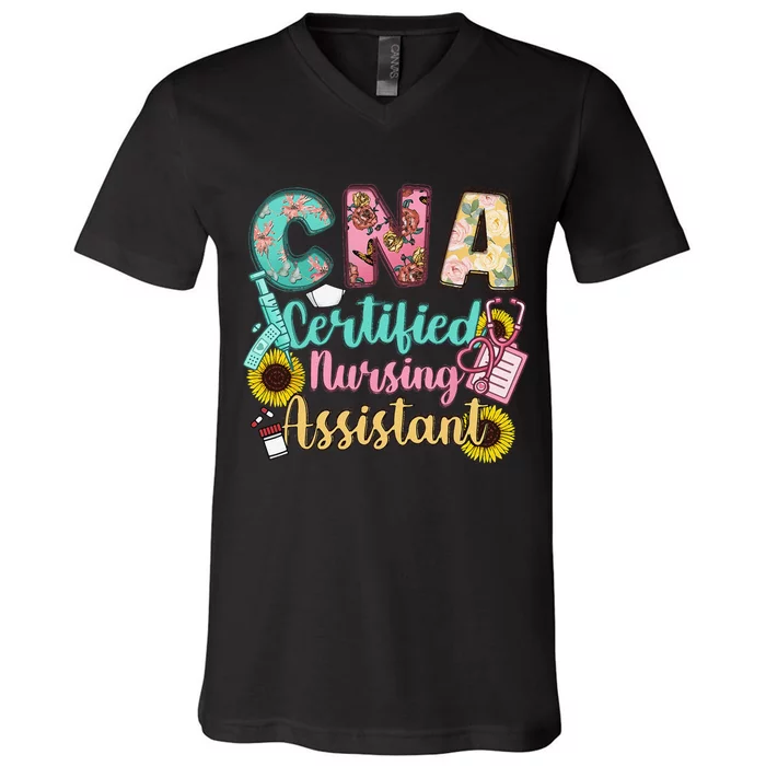 CNA Certified Nursing Assistant V-Neck T-Shirt