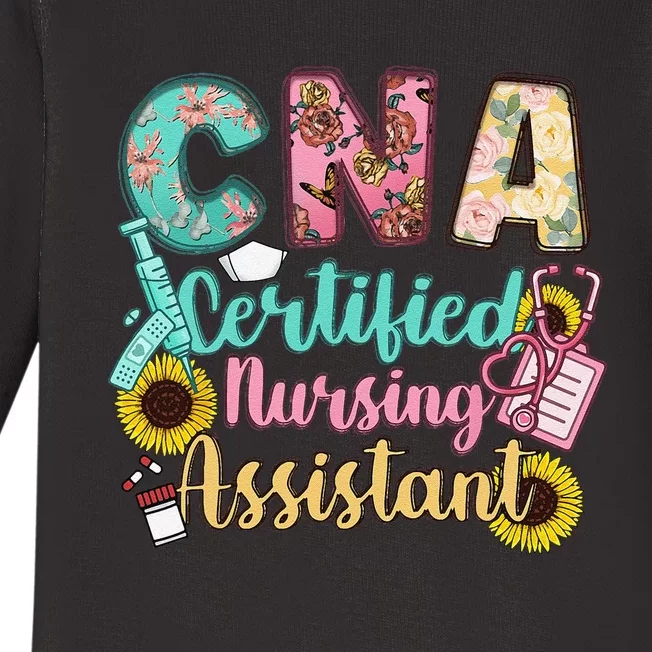 CNA Certified Nursing Assistant Baby Long Sleeve Bodysuit